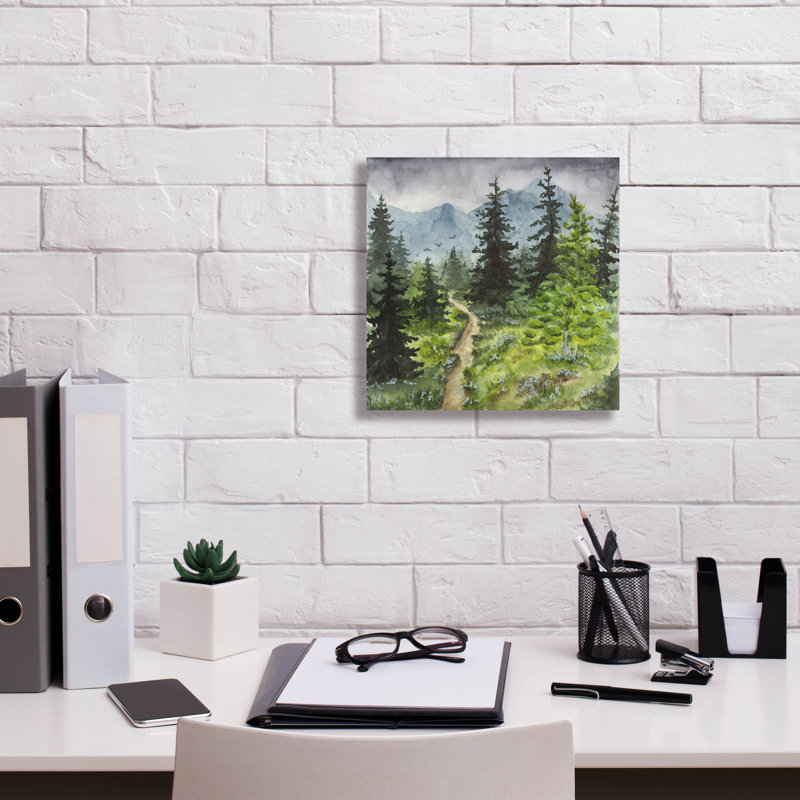  «Path To The Mountains Iii - Mini Series» par Anika Goodhue, art mural sur toile, 12 po x 12 po, H 12 po x l 12 po