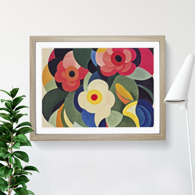 Abstract Peony Flowers - Framed Print