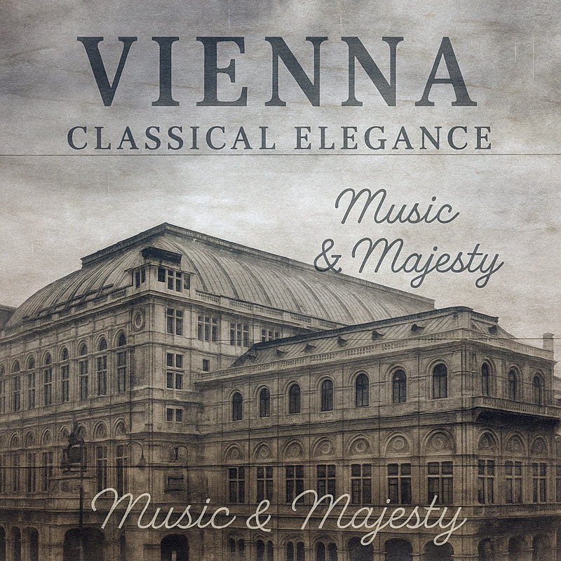 «VIENNA - Classical Elegance», art mural sur toile, H 20 po x l 20 po