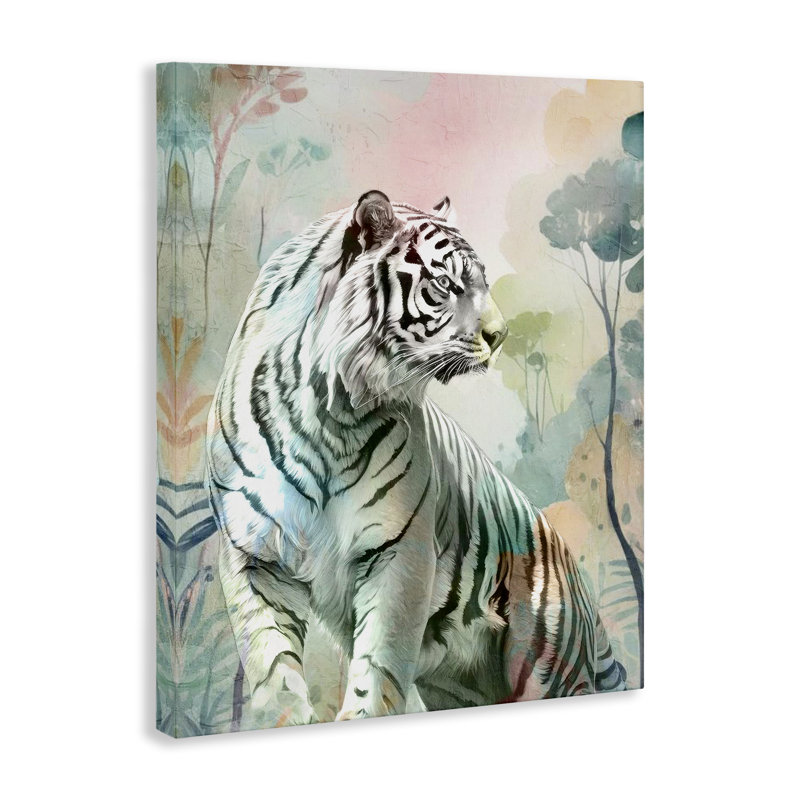 Toile de tigre doux, conception par Kim Allen, H 20 po x l 16 po