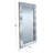 Cole and Grey Glass Wavy Silver Room Floor Mirror with Linear Striped Panels