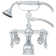 P1014 British Telephone Tub Faucet with Metal Handheld Shower and Lever Handle