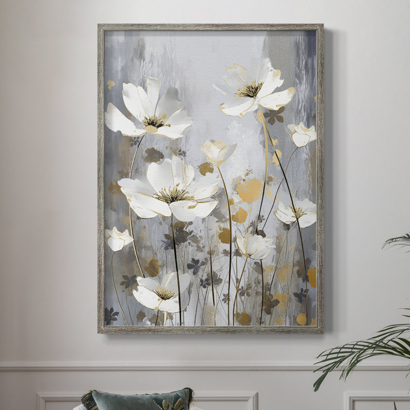 FLORAL Series CDIX Framed Print - Solid Wood, 15" H x 12" W