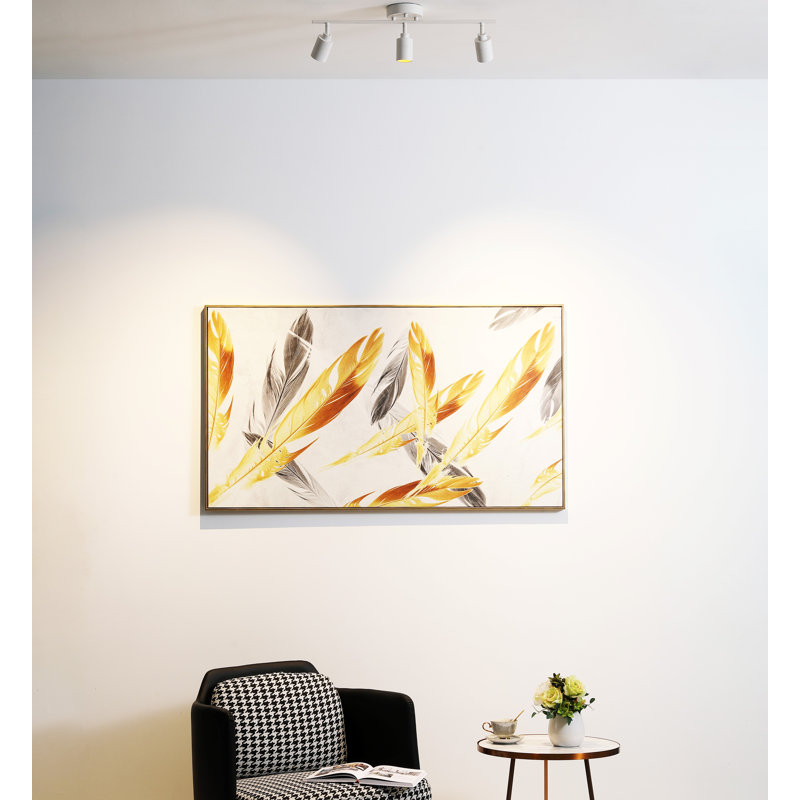 Shura White and Gold 3-Light LED Track Lighting Kit