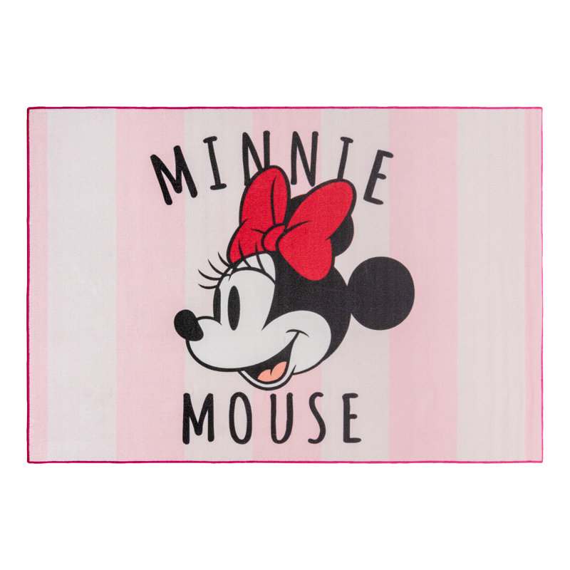 Minnie Mouse Striped Jumbo Kids' Area Rug, 54"x78", Multicolor