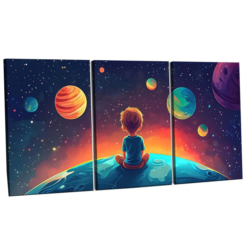 3 Piece Wrapped Canvas Print, 60 cm H x 120 cm W