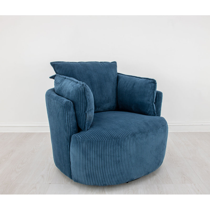 Maya Swivel Club Chair, Navy