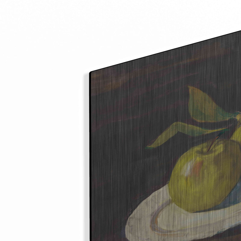 Luxe Green Art «Green Apple I Dark Brown» par Carol «Green Apple I Dark Brown» par Carol Rowan, H 12 po x l 12 po
