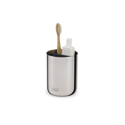 Porte-brosse à dents compact en acier inoxydable Joseph Joseph EasyStore Luxe