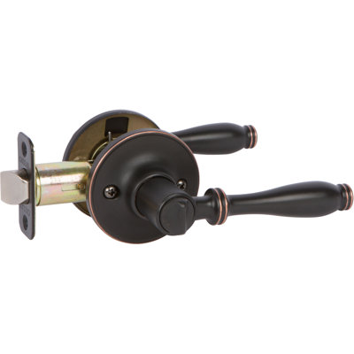 Callan Saxon Privacy (Bed/Bath) Door Lever Edged Bronze