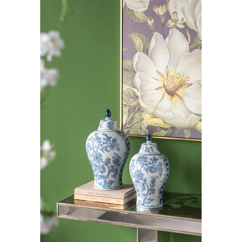 Console rectangulaire 47 po x 15,5 po x 31 po avec motif floral élégant et finition argentée miroir