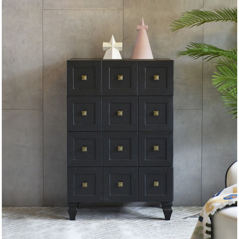 Simple Creative Black Entrance Cabinet Accent Chest