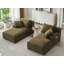 Chaise longue double en velours côtelé-1577590665