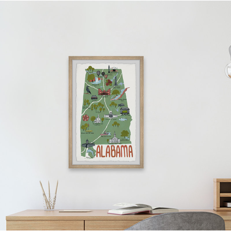 Alabama Spots - Impression de cadre photo sur papier, H 18 po x l 12 po x P 1,5 po