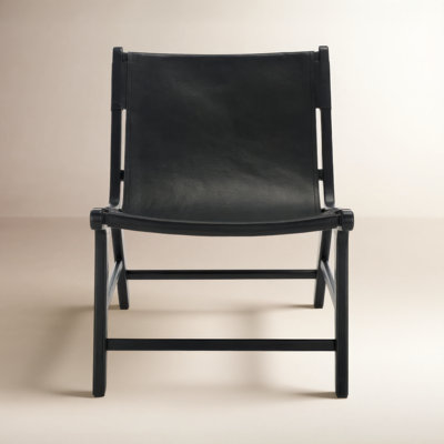 Corrigan Studio® Teak Genuine Leather Armchair