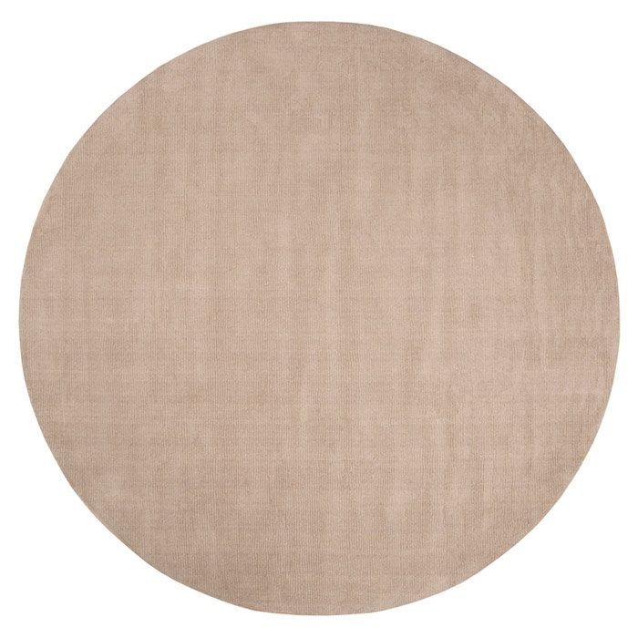 Crowe Doeskin Hand-Woven Wool Rug, Round 8'