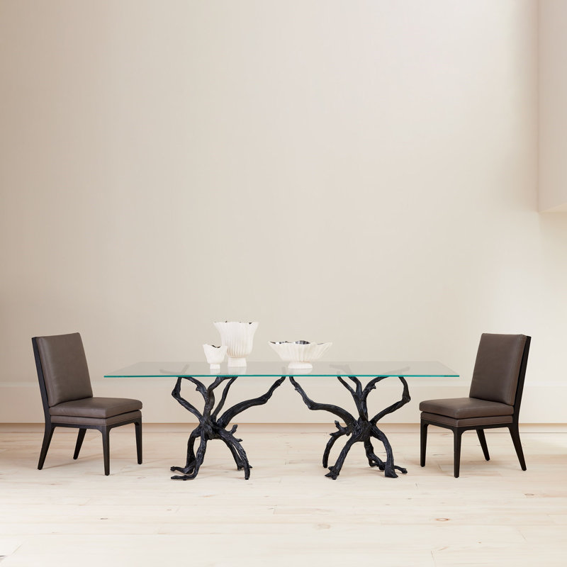 Leather Dining Chair, Gray