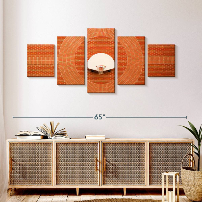 Panier de basketball en brique, H 24 po x l 55 po