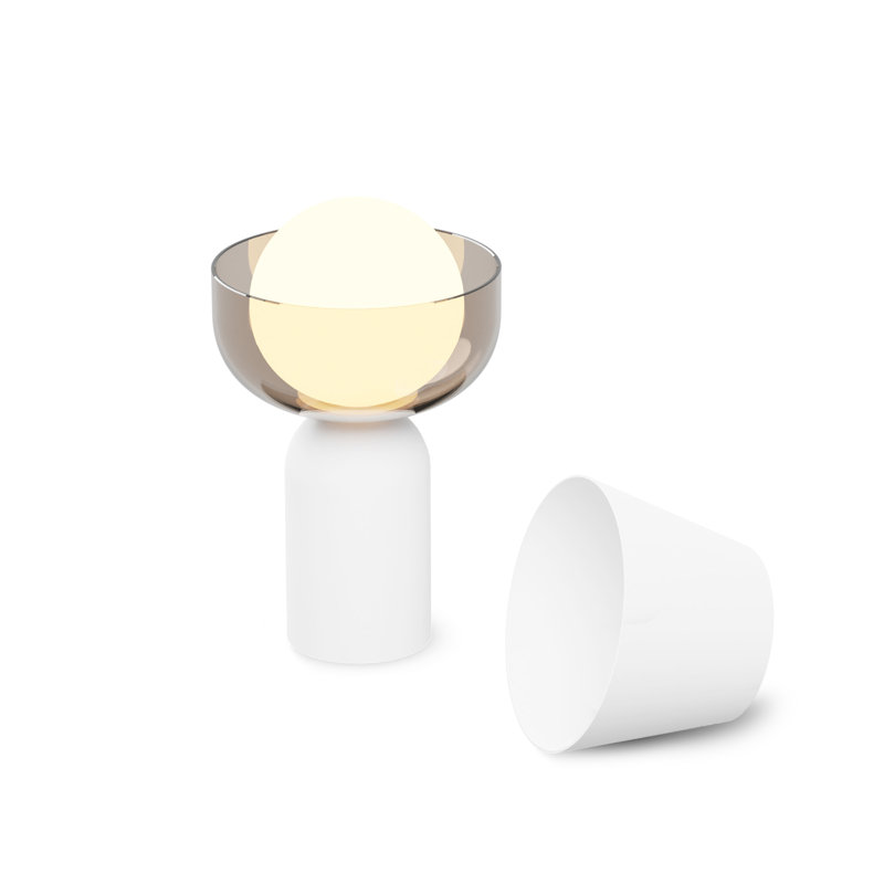 Guy LED Outdoor Wall Lantern, 5.5" H x 5.5" W x 7.9" D, Matte White