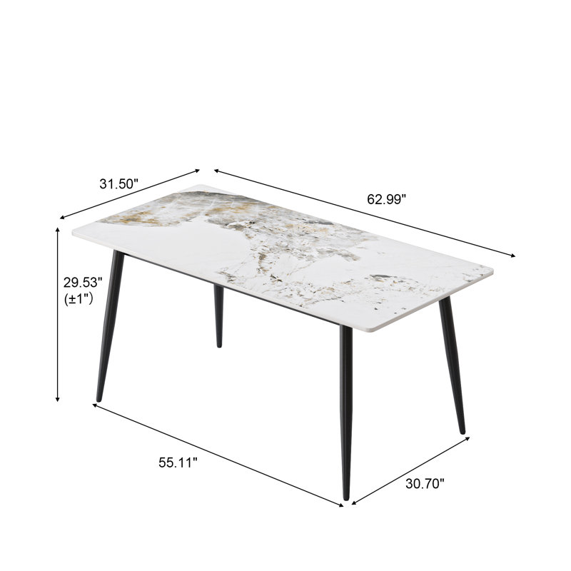 Grande table de salle à manger Juvan, Pandora, H 29,21 po x L 31,49 po x l 62,99 po