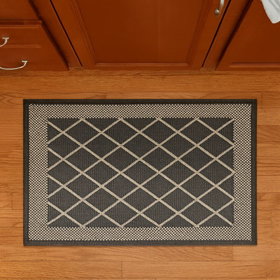 Tapis de cuisine diamant gris 20 x 32