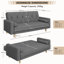 Tufted 3 Seater Sofa Bed-1033484992