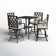 Square 4 - Person 32.7'' L Outdoor Standing Height Table Set with 29"W Stools