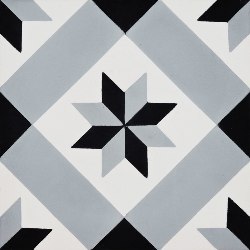 Kotoubia 8" x 8" Cement Patterned Wall & Floor Tile