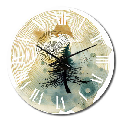 Horloge murale abstraite en métal