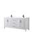 Daria 80'' Double Bathroom Vanity with Carrara Marble Top-97905710-97905714