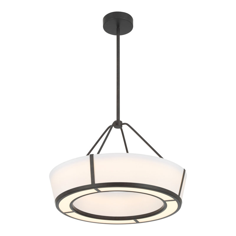 Luminaire suspendu à DEL en charbon de bois de 24,25 po Framlingham, Bronze