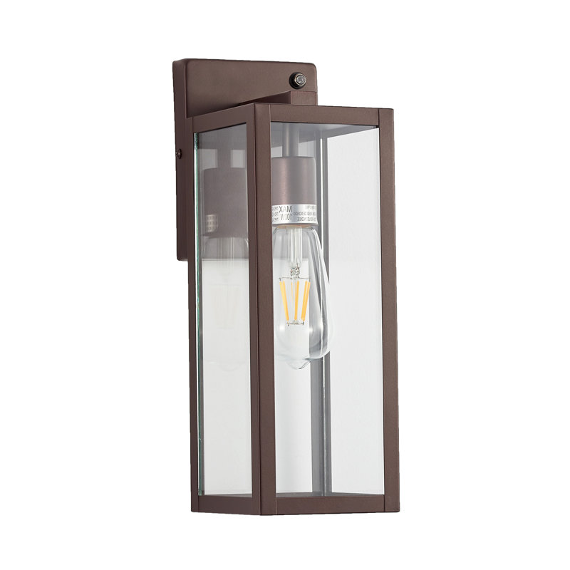 Applique murale en acier Reinel, H 14,25 po x l 4,75 po x P 5,75 po, Deux lumières