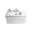 Meuble-lavabo mural blanc brillant 36 po avec lavabo en céramique et trois trous de robinet, 36 po, pré-assemblé-1229764263-1229764280-1229764281