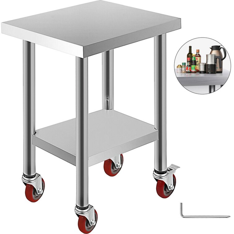 VEVOR Work Table 24 x 24 x 32 Inches NSF Stainless Steel Work