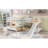 Clean White Full and Twin Size L-Shaped Bunk Platform Bed with Slide and Short Ladder Solid Pine Construction