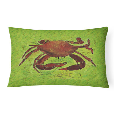 Coussin intérieur/extérieur vert/brun crabe