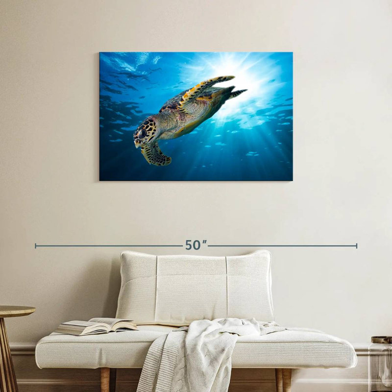 Brampt Hawksbill Turtle Dive, 24" H x 36" W