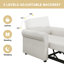 de canapé-lit convertible 1 en 1 - Canapé-lit en lin pour adultes, dossier réglable, roulettes pour un déplacement facile, chaise longue crème moderne