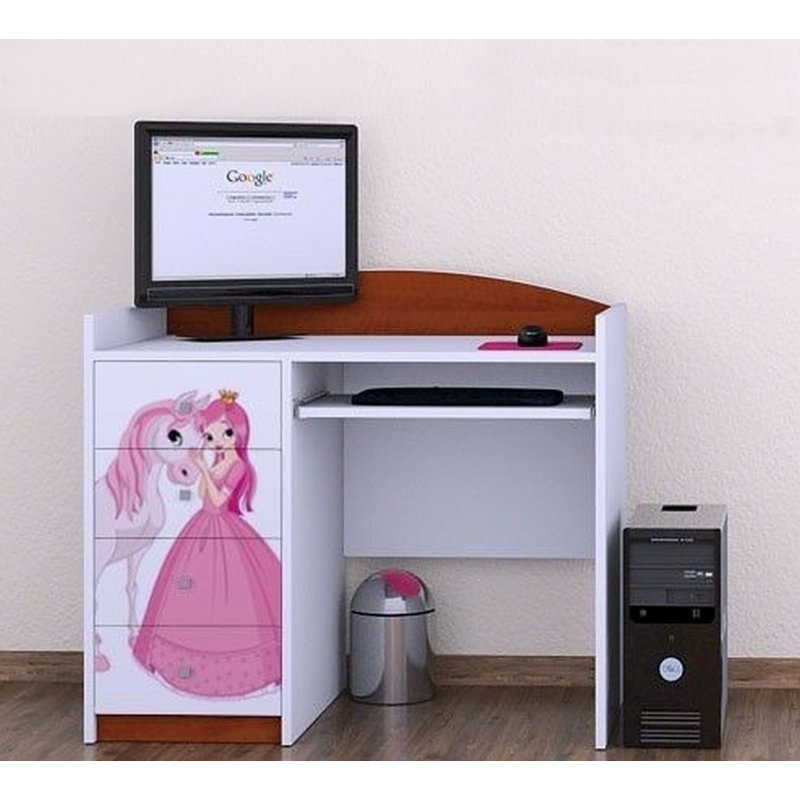 Lime 100cm Computer Desk, Brown