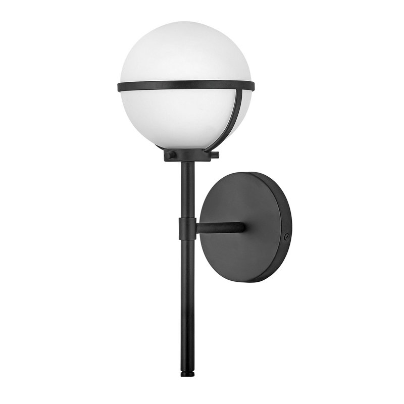 Adneta 1-Light Dimmable Wallchiere, Noir