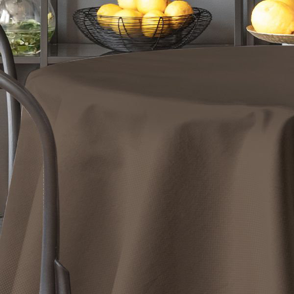 Nappe en faux lin, 90 po x 72 po, Brun