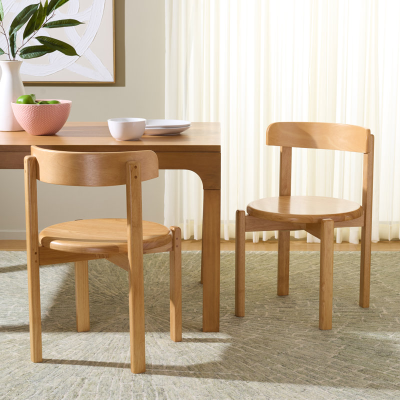 Chaise en bois massif séché au four, Blond clair