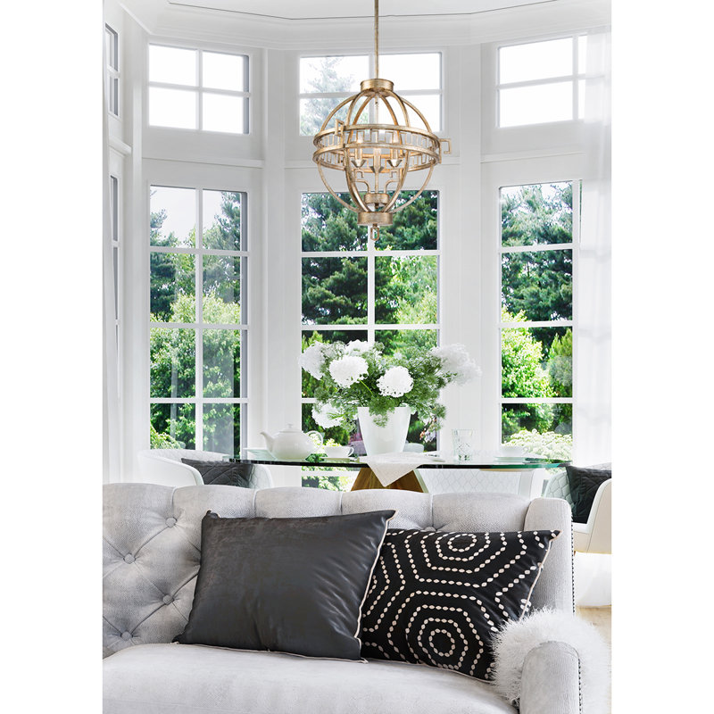 3 - Light Lantern Geometric LED Chandelier