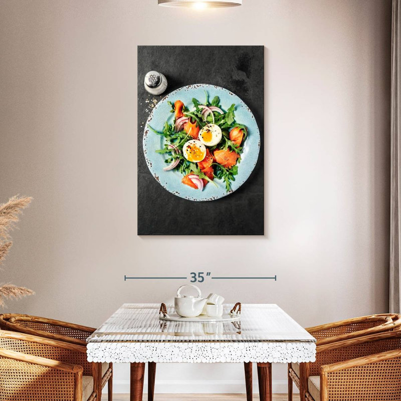 Yarlin Arugula Salmon Salad, 45" H x 30" W