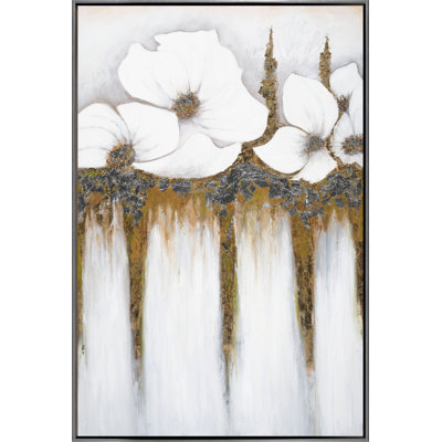 Dew Drop Florals Print Canvas