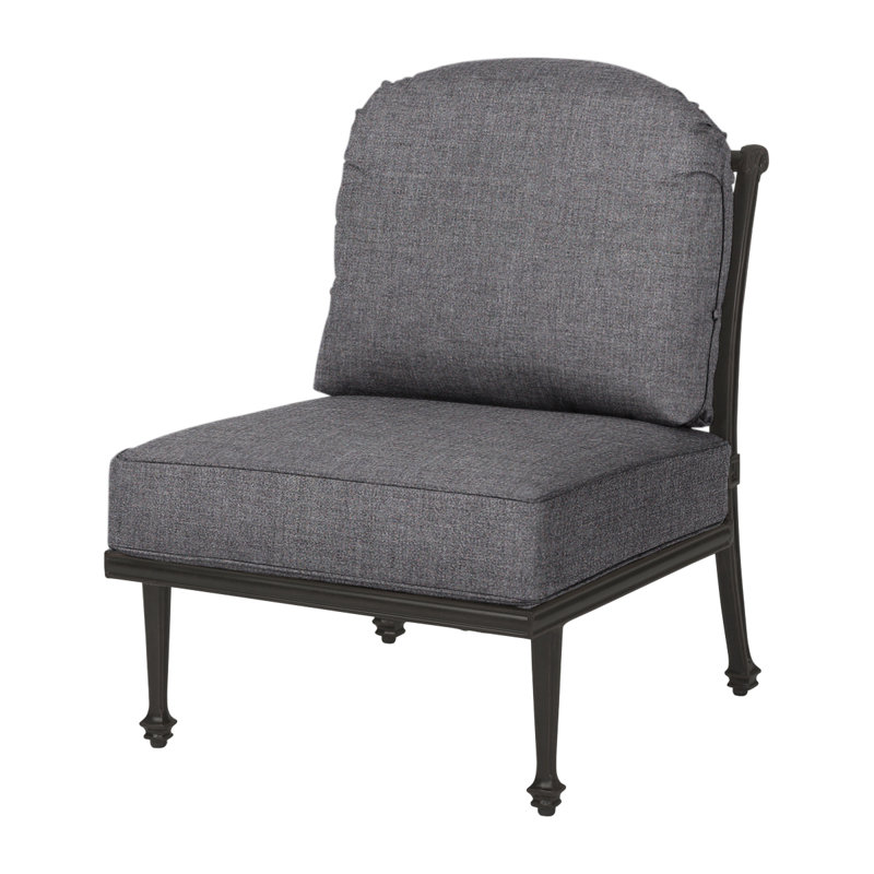 Grand Terrace Cast Outdoor Lounge Chair, Cast Slate Sunbrella® Plainweave, Vintage