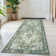 Washable Oriental  Area Rugs Non slip Green Rugs