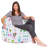 Bean Bag Chair for Kids, Teens, and Adults - Filled with Soft Beads, Includes Removable and Machine Washable Cover - Multiple Colors, Sizes and Fabrics including Soft Nylon & Canvas with Patterns-1783236387-1785356750