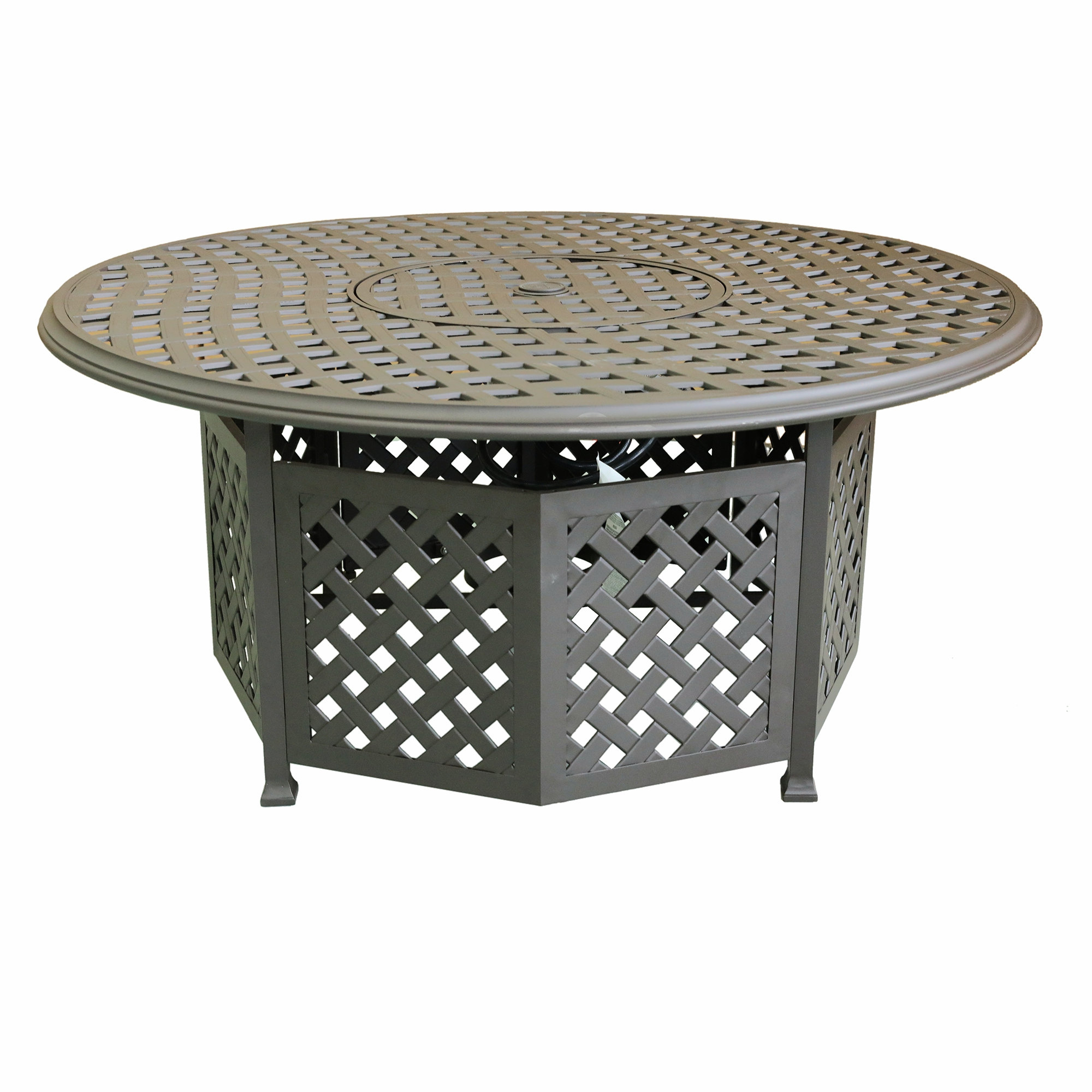 Darby Home Co Carshalt 26.38 H x 70.87 W Aluminum Propane Outdoor Fire  Pit Table & Reviews