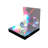 Large 3 1/4" (8cm) Polished Faceted Glass Diamond on LED Lighted Mirror Riser Display Platform
